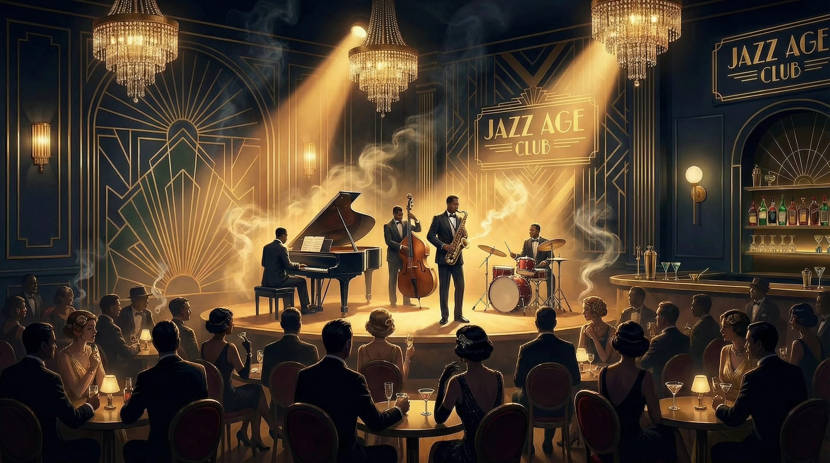 爵士之夜现场 - 乐队演奏与 乐游棋牌leg 牌局